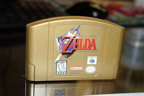 Nintendo 64 Legend Of Zelda Ocarina Of Time Gold Cartridge 1789125004