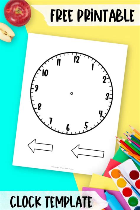 Free Printable Clock Template Simple Mom Project