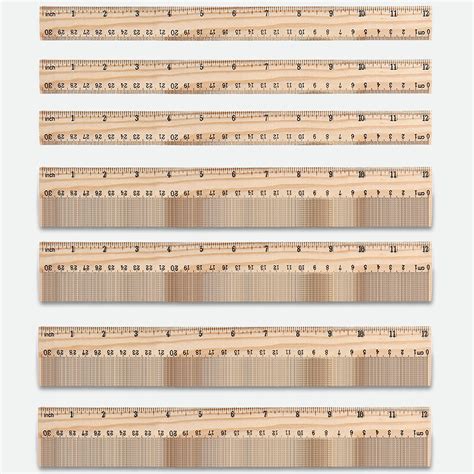 Asibt 30 Pack Wooden Rulers Student Rulers Wood School Rulers Measuring
