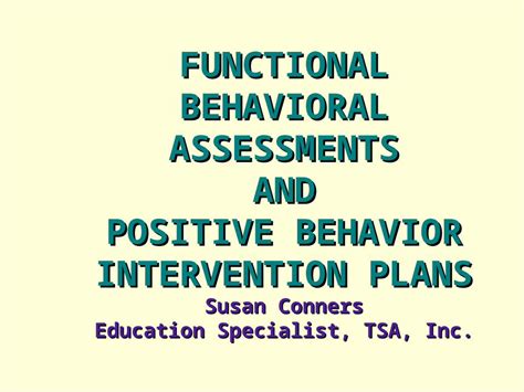 Ppt Functional Behavioral Assessments And Positive Behavior