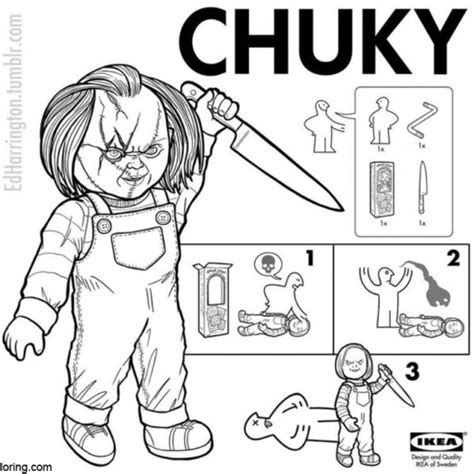 Chucky Coloring Pages Chucky Childs Play Free Printable Coloring Pages