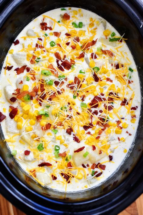 Chicken corn chowder is a creamy, delicious and filling soup that is like a little hug in a bowl. Crock Pot Chicken Corn Chowder - Life In The Lofthouse