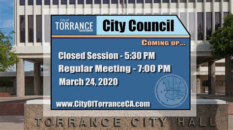 Torrance City Council Meeting March 24 2020 Youtube