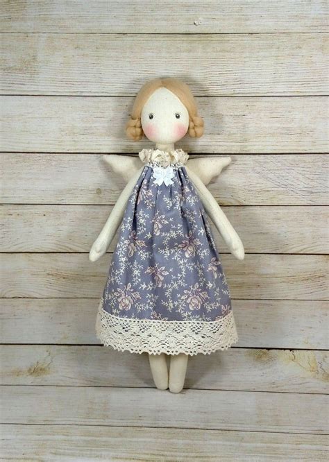 Doll Angel Textile Doll Tilda Doll Etsy Angel Doll Textile Doll