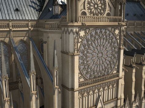 Notre Dame De Paris Cathedral 3d Model 建築
