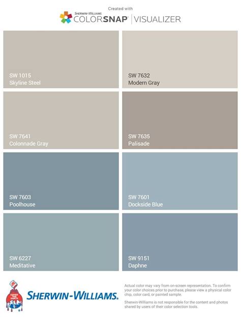Sherwin Williams Skyline Steel Exterior Paint Color Pallette Worldly