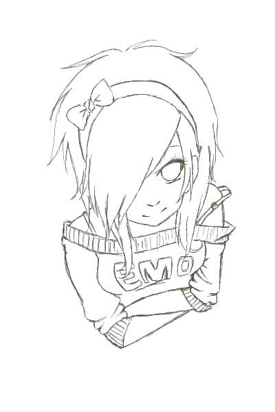 Emo Girl Drawing Anime At Explore Collection Of