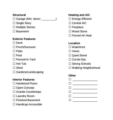 Free 13 Home Buying Checklists In Pdf Ms Word
