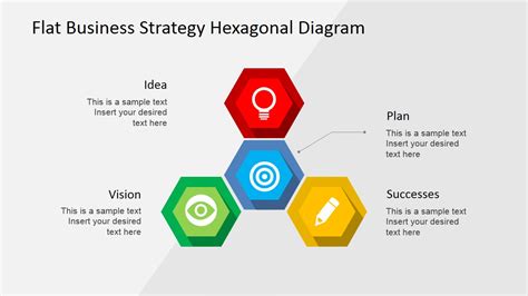 Flat Business Strategy Hexagonal Powerpoint Diagram Slidemodel