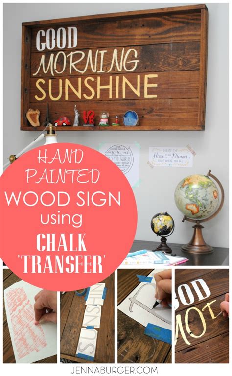Diy Hand Painted Wood Sign Using Chalk Transfer