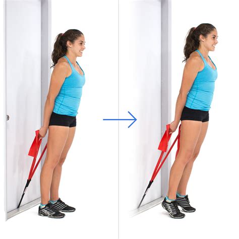 Standing Calf Raises With Flat Resistance Bands - Bodylastics
