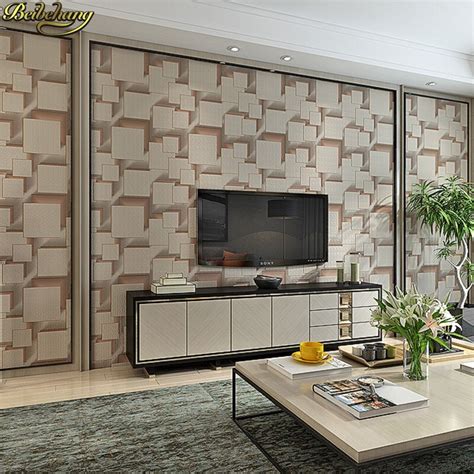 Beibehang About Modern Square Living Room Bedroom Tv Background Wall