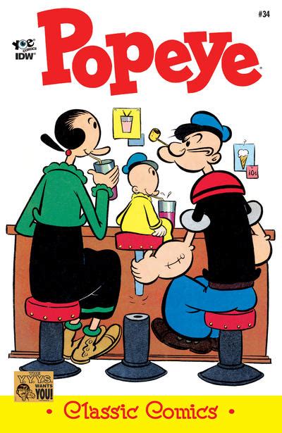 Popeye Classics Comic Book Idw No 34 May 2015 Popeye The