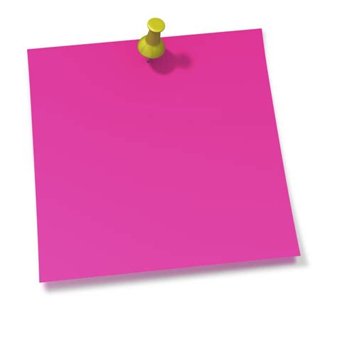 Thumbtack In Pink Sticky Note Great Powerpoint Clipart For