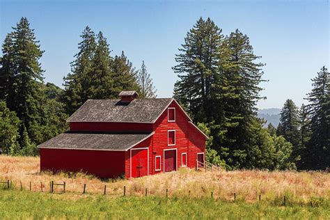 Red Barn California Countryside Photograph By Connie Mitchell Fine
