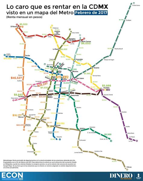 Lo Caro Que Es Rentar En La CDMX Este 2017 Visto En Un Mapa Del Metro