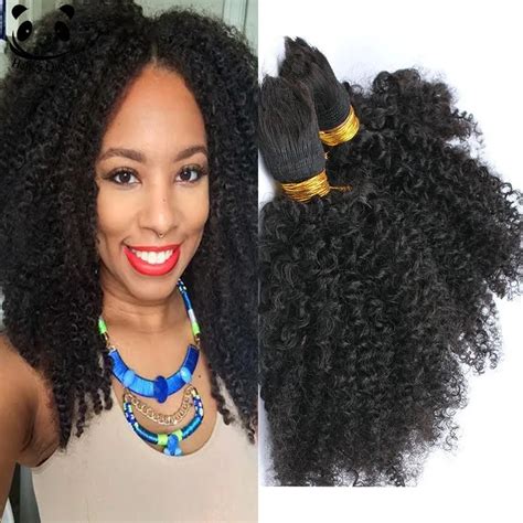 Human Braiding Hair Bulk No Weft Afro Kinky Bulk Hair For Braiding