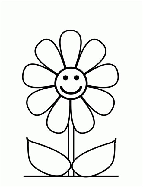 Flower Coloring Pages For Kids To Print Flower Coloring Pages