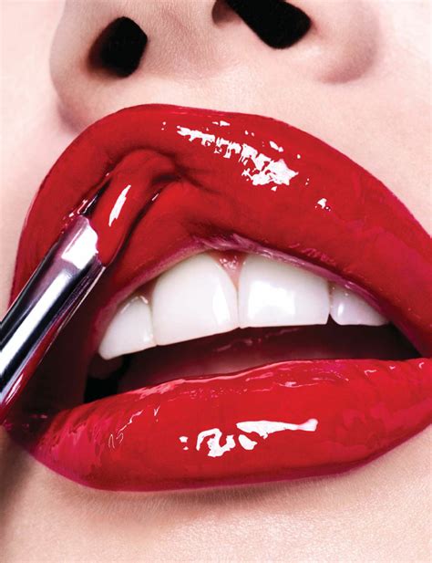 Red Lips In Cosmopolitan Makeup Gloss Lipstick Red Lips Lipstick
