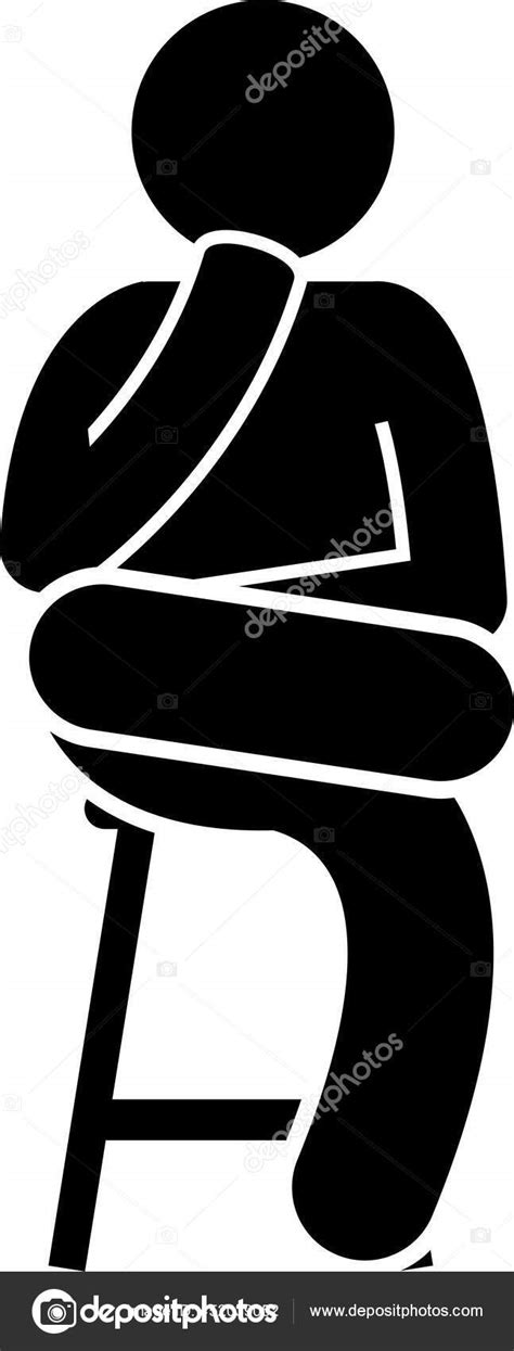 Sitting Chair Poses Postures Human Man People Stick Figure Stickman