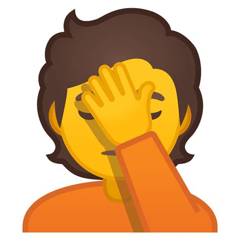 Person Facepalming Emoji Clipart Palm In Face Emoji Facepalm Emoji