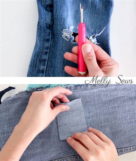 How To Patch Jeans Melly Sews