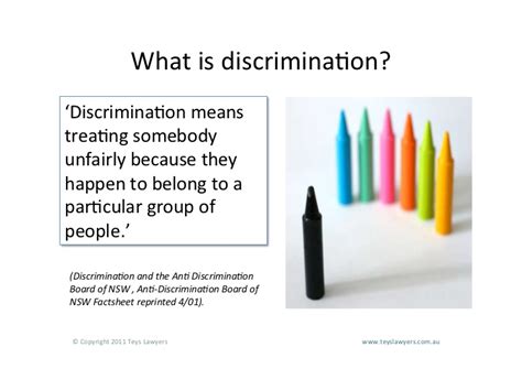 Disability discrimination is protected by law in australia. Disability Discrimination