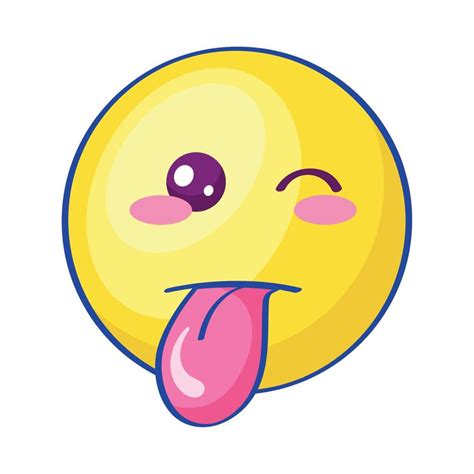Emoji Con Lengua Fuera Vector En Vecteezy