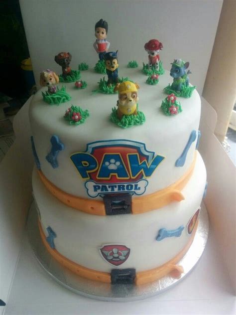 Paw Patrol Cake Two Tier Vanilla Cake With Jam And Buttercream