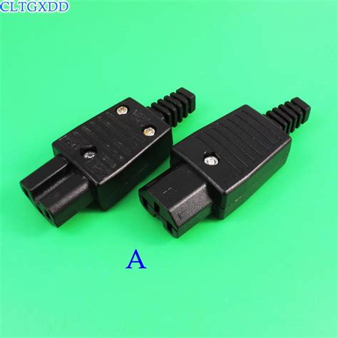 Cltgxdd New Diy 10a 250v Black Iec C13 C14 Female Male Plug Rewirable