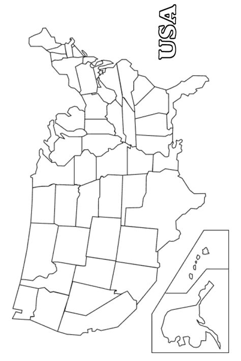 United States map | Free printable coloring, Coloring pages, Free