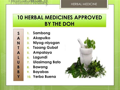 Herbal Medicine 10 Herbal Medicines Approved By The Doh S A N T A L U B
