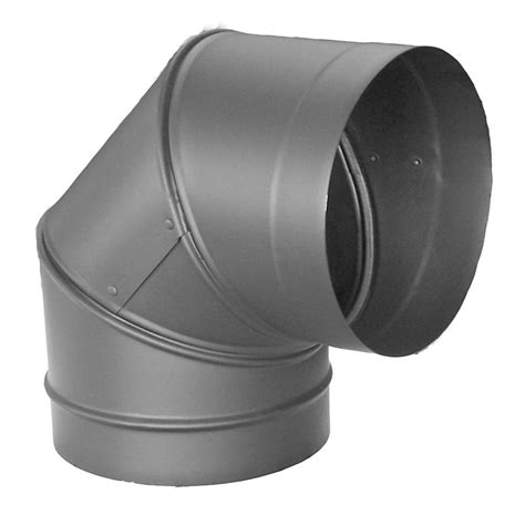 Duravent Durablack 6 In 90 Degree Elbow Single Wall Chimney Stove Pipe 6dbk E90 The Home Depot