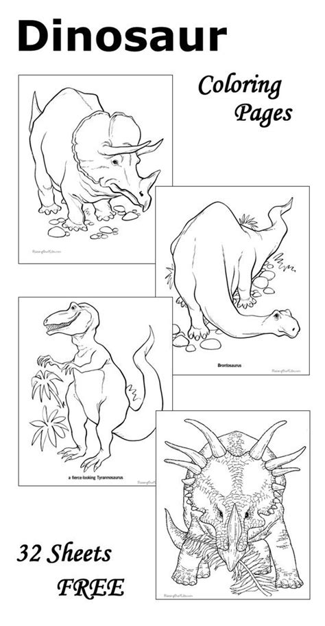 Free printable dinosaur tracing coloring pages. Dinosaur Coloring Pages - 32 free sheets to print and ...