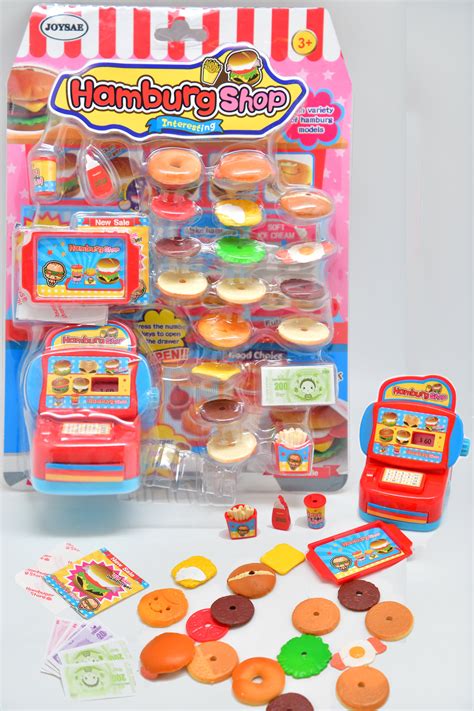 Kids Mini Hamburger Food Set Kitchen Playset Food Truck Accessories