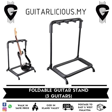 Foldable Guitar Stand 3 Guitars 799 3 Folding Guitar Stand Holder