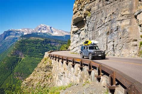 Going To The Sun Road At Glacier National Park Montana Stock Photo