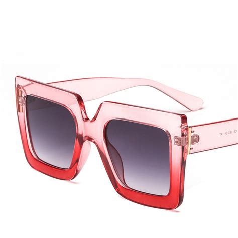 Fashion Square Womens Sunglasses Brand Designer Gradient Sun Glasses Vintage Frame Driving