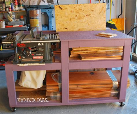 Table Saw Workbench with Wood Storage