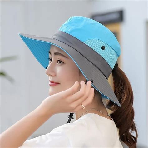 Ponytail Breathable Sun Hats Wide Brim Sun Hat Sun Hats Hats For Women