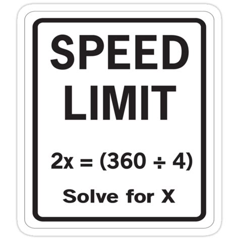 The point of this section is to give us. "Speed Limit Math Equation" Stickers by trends | Redbubble