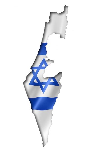 Mapa de la bandera israelí Foto Premium