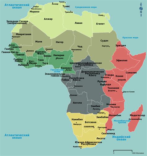 Regions Of Africa Political Map United Nations Geoscheme With Single