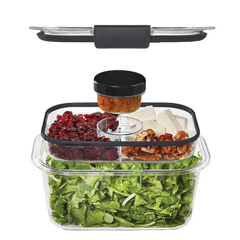 Rubbermaid Brilliance Food Storage Salad Container Medium Deep 47 Cup