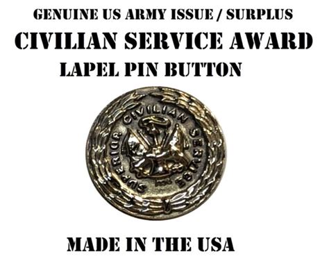 Us Military Army Issue Insignia Superior Civilian Service Award Lapel