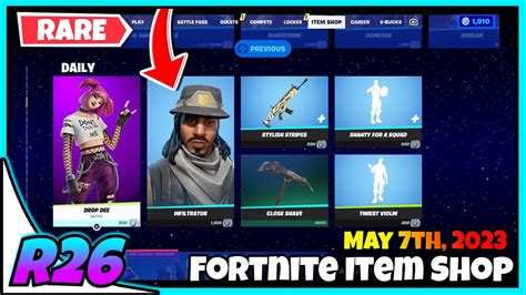 Fortnite Item Shop Today Rare Infiltrator Skin Is Back May 7th