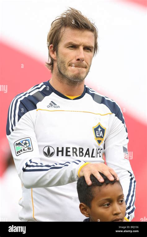 David Beckham Chivas Usa V Los Angeles Galaxy Football Match Carson Los