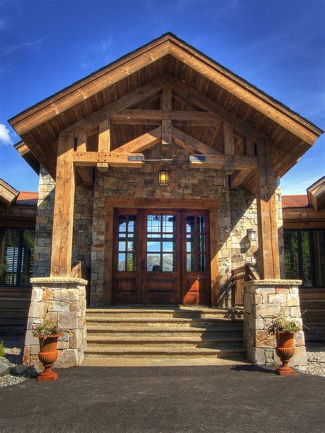 Timber Frame Entrance Home Design Ideas Pictures Remodel And Decor