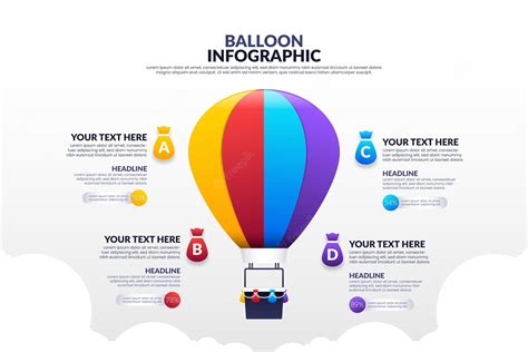 Free Vector Realistic Template Balloon Infographic