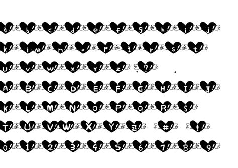 Heart Font Font In Truetype Ttf Opentype Otf Format Free And Easy
